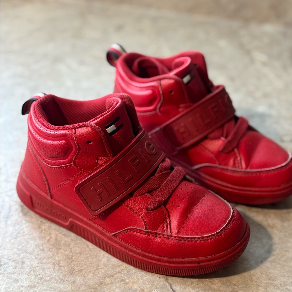 Tommy Hilfiger Kids Red High-Top Sneakers